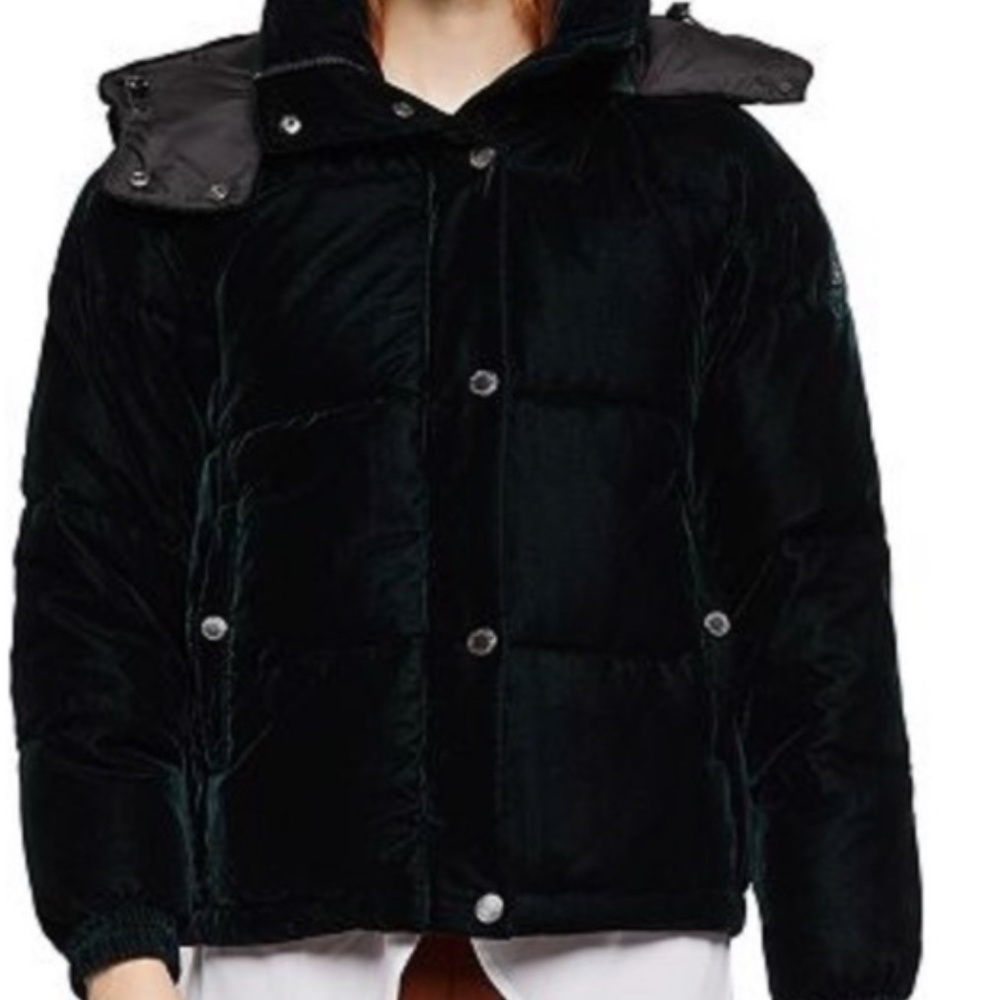 BCBG velvet puffer